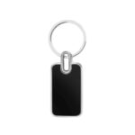 Rectangle Black Metallic Keychain