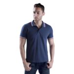 Premium Polo Neck Pure Cotton T-shirt with jacquard tipping (WildHorn)